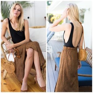 EMERSON FRY Drawstring Skirt - Cheetah Spots (Hemmed)